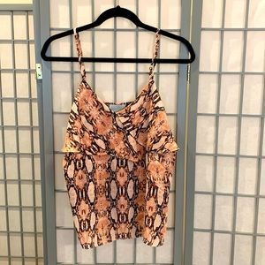Snake skin print Veronica M tank with adjustable straps Never worn